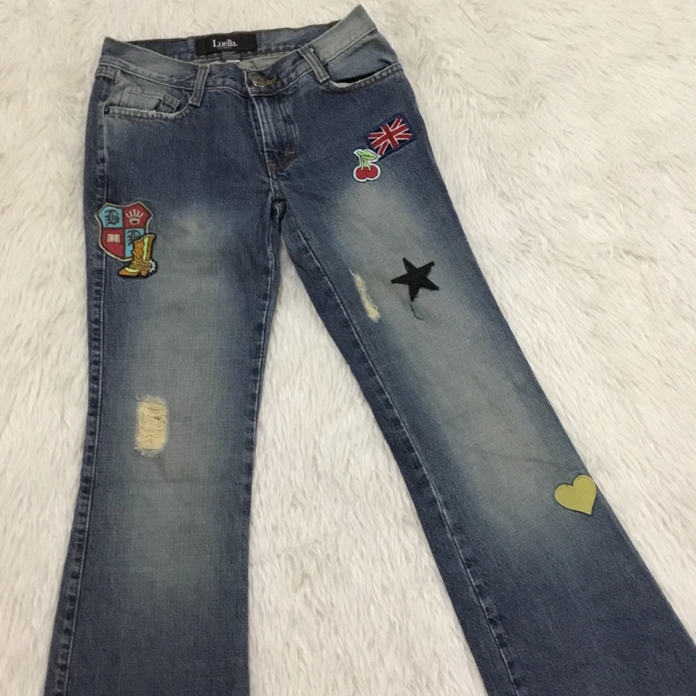 Luella for target distressed denim jeans